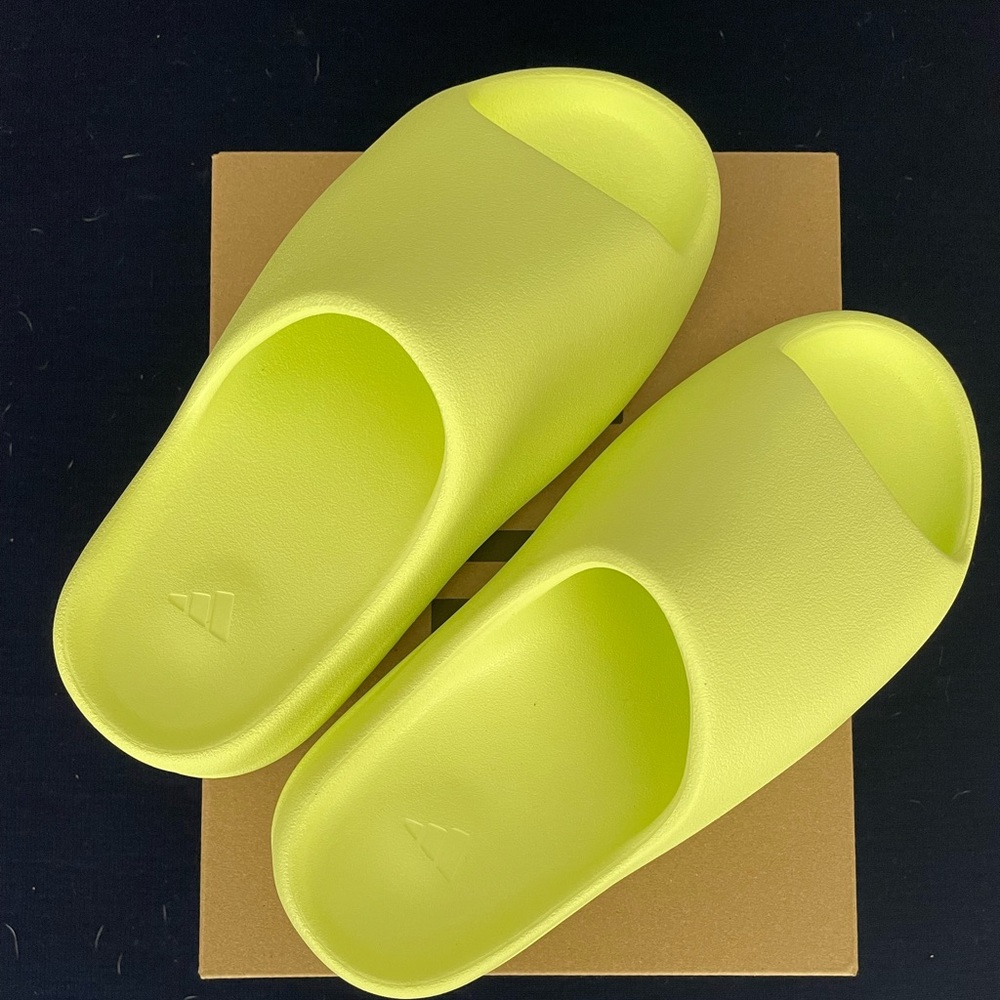 Yeezy Slides Neon Green Size 9